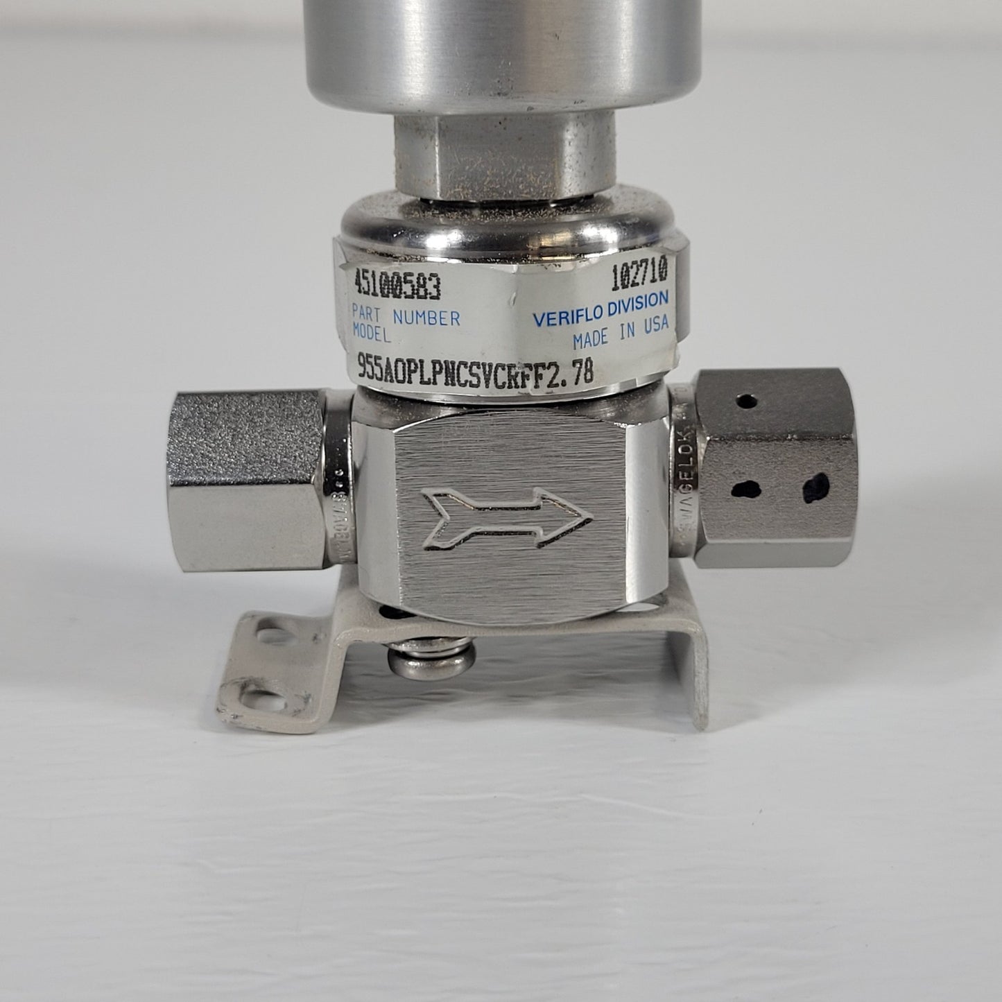Parker Veriflo 955A0PLPNCSVCRFF2.78 Diaphragm Pneumatic Valve 1/4" VCR 955A