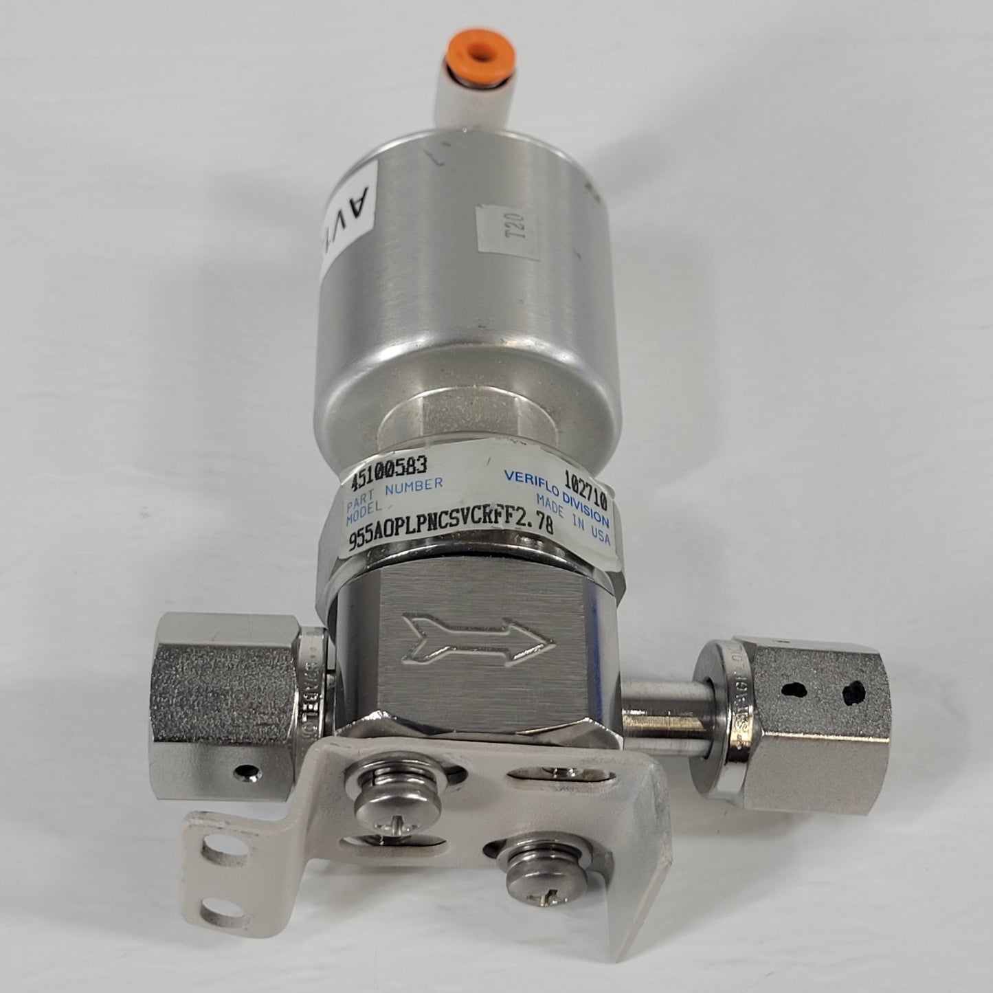 Parker Veriflo 955A0PLPNCSVCRFF2.78 Diaphragm Pneumatic Valve 1/4" VCR 955A