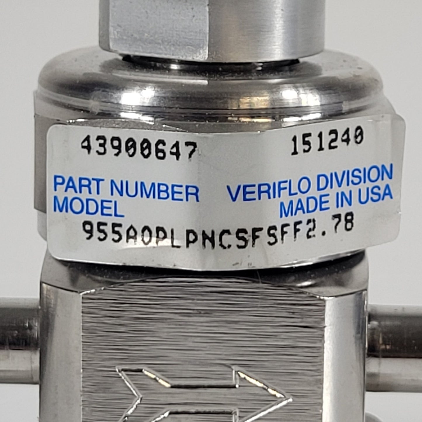 Parker Veriflo 955A0PLPNCSFSFF2.78 Diaphragm Pneumatic Valve 1/4" VCR 955A