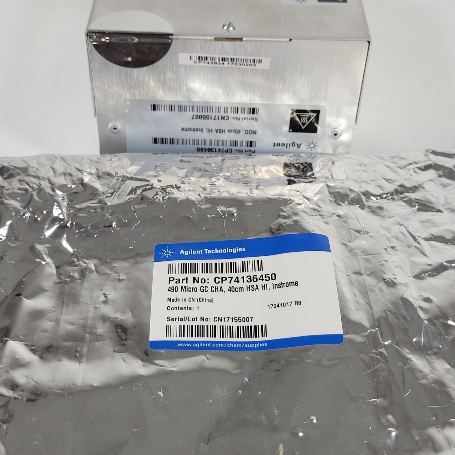 Agilent CP74136450 490 Micro GC Channel Straight Heated Injector Haysep A 40cm