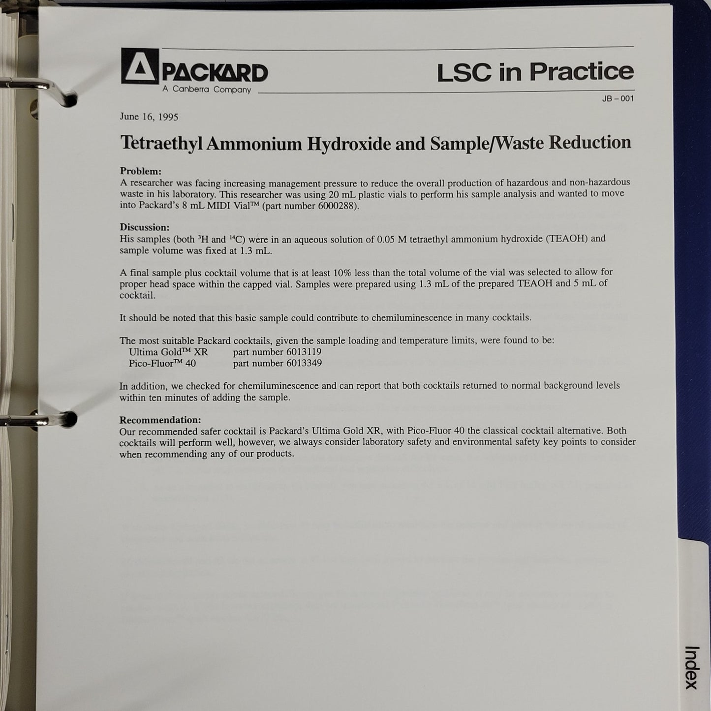Packard Liquid Scintillation Counting LSC In Practice Binder & LSC Textbook