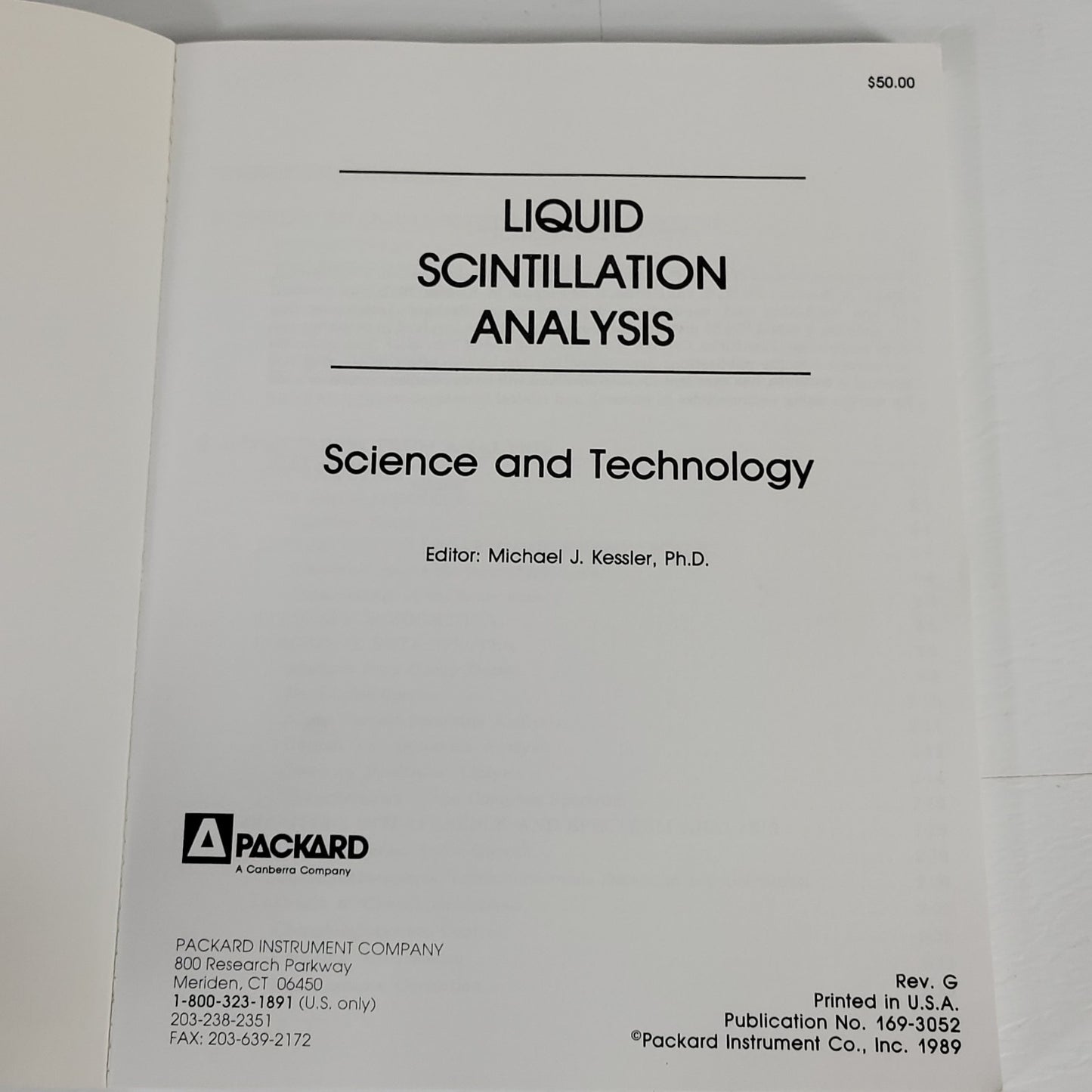 Packard Liquid Scintillation Counting LSC In Practice Binder & LSC Textbook