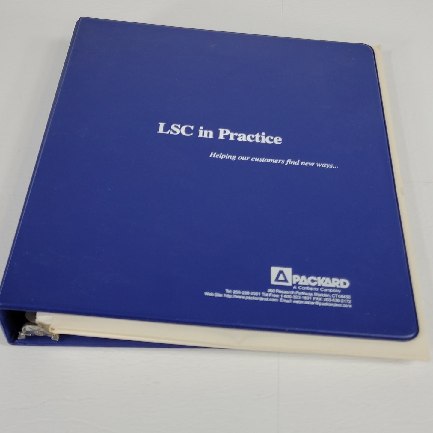 Packard Liquid Scintillation Counting LSC In Practice Binder & LSC Textbook