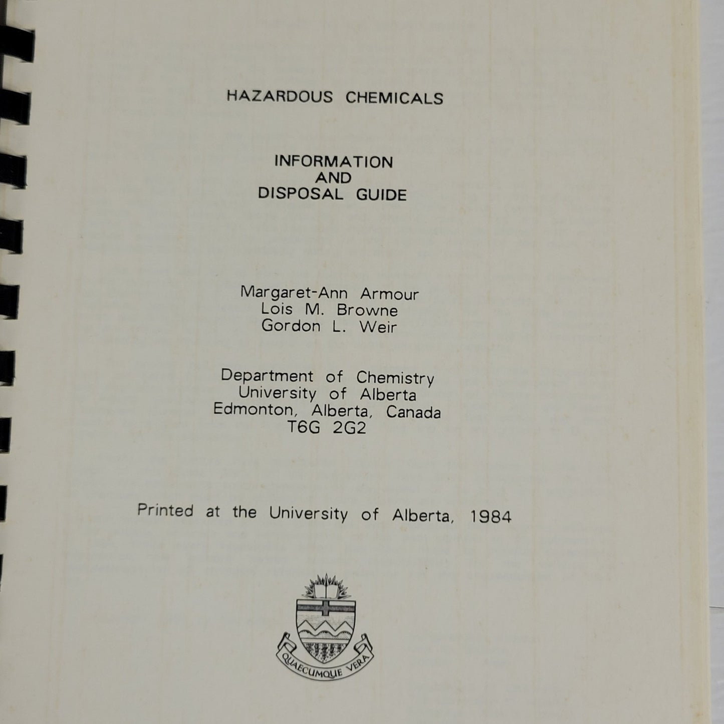 Hazardous Chemical Safety Book Set Academic Chemistry Labs & Disposal Guide 1984