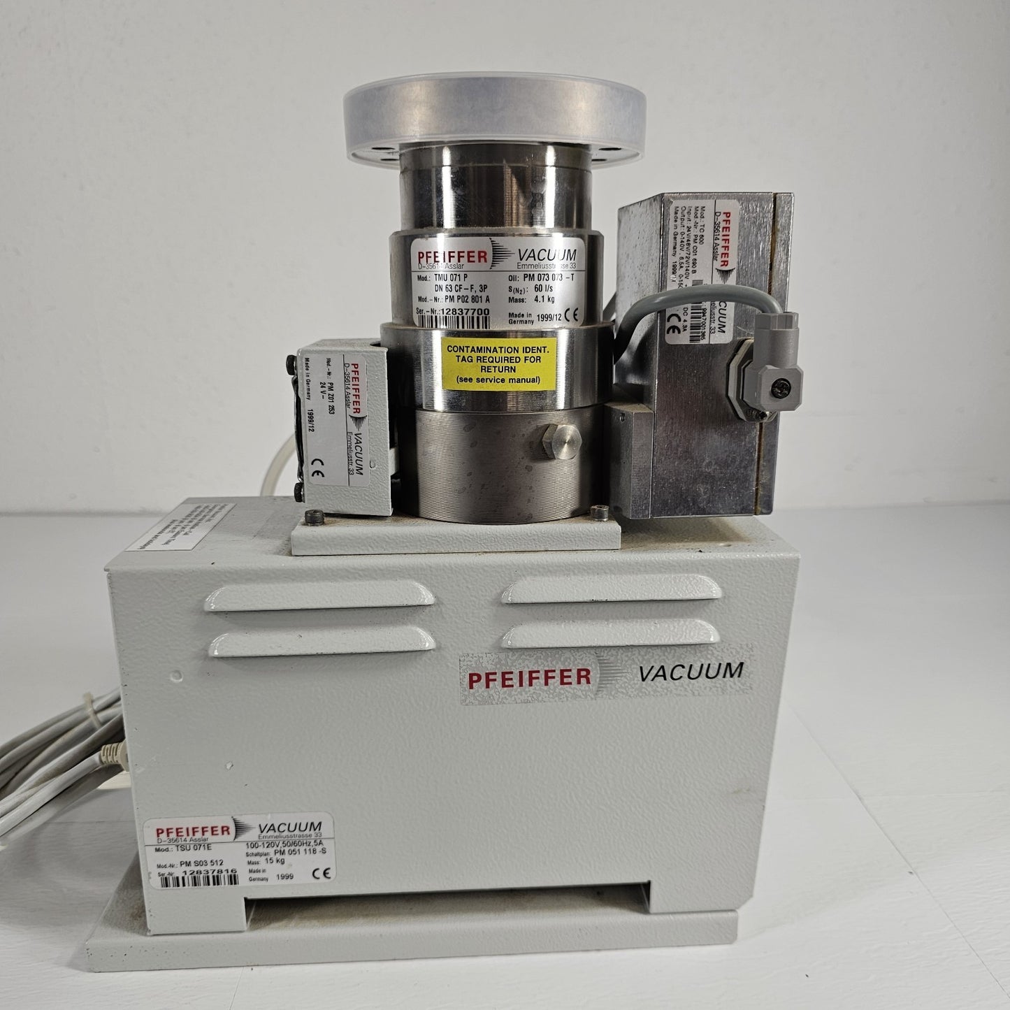 FOR PARTS Pfeiffer High Vacuum Turbo Pumping Station TSU 071E TMU 071 P TC 600