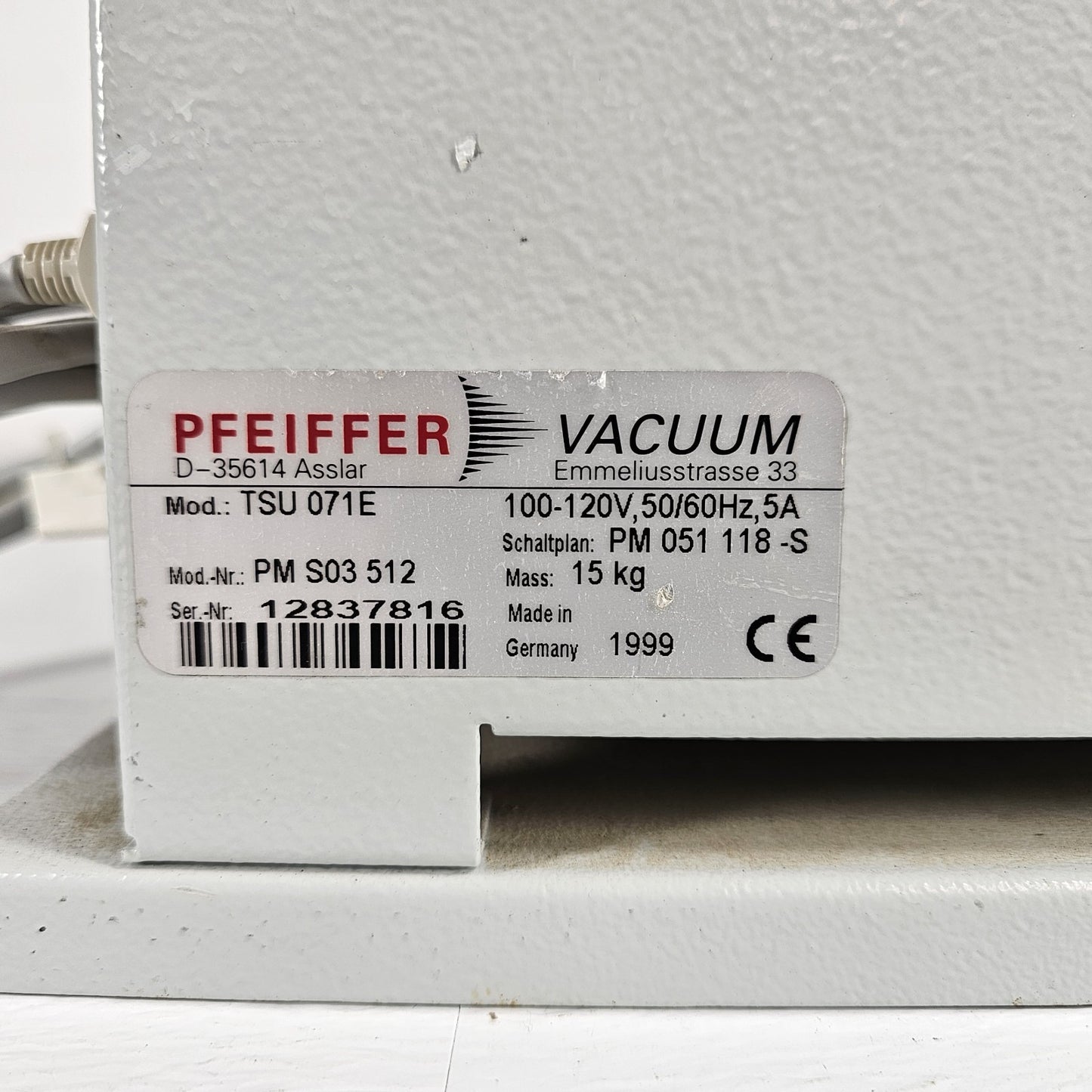 FOR PARTS Pfeiffer High Vacuum Turbo Pumping Station TSU 071E TMU 071 P TC 600