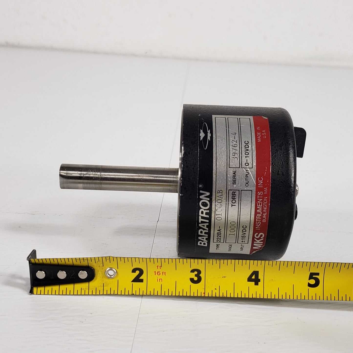 MKS Baratron 222BA-01000AB Pressure Transducer Range 1000 Torr High Vacuum