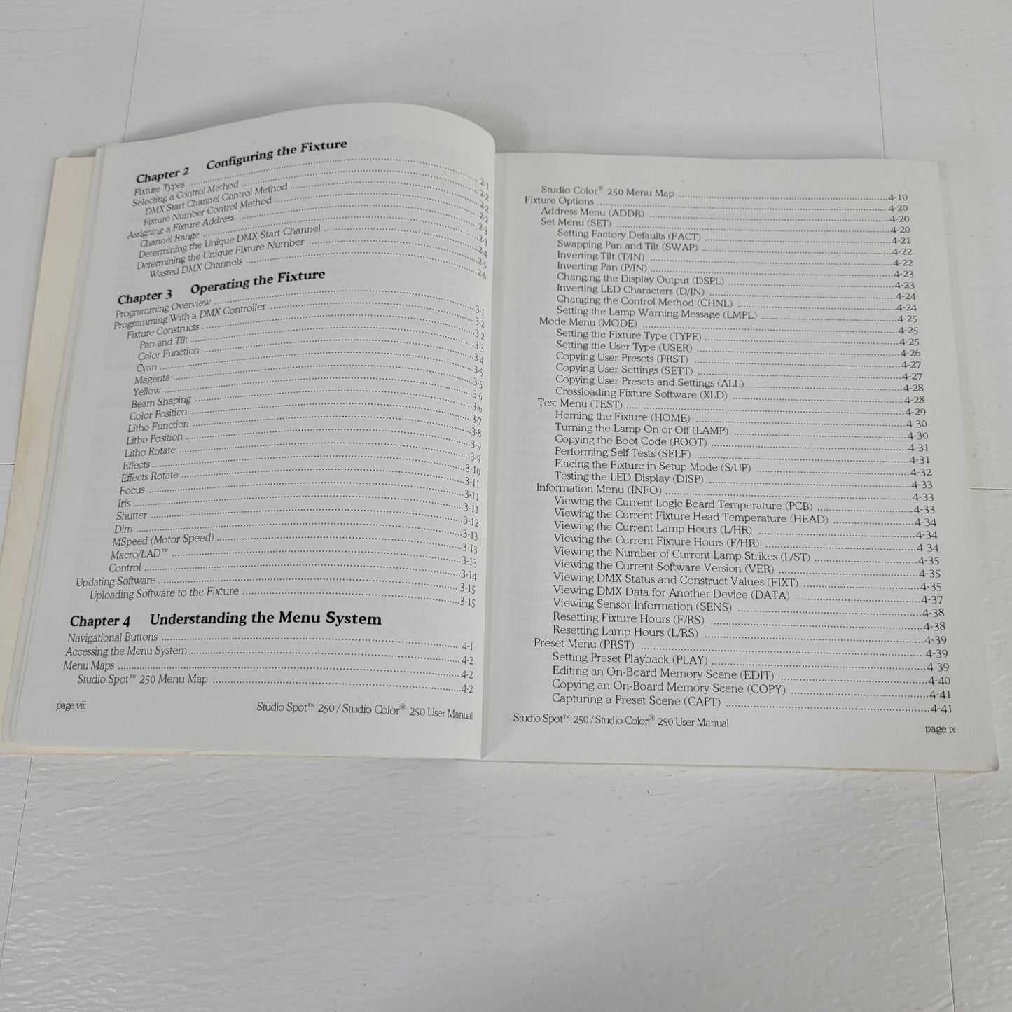 ETC LR Lightwave Research High End Systems Studio 250 Series User Manual