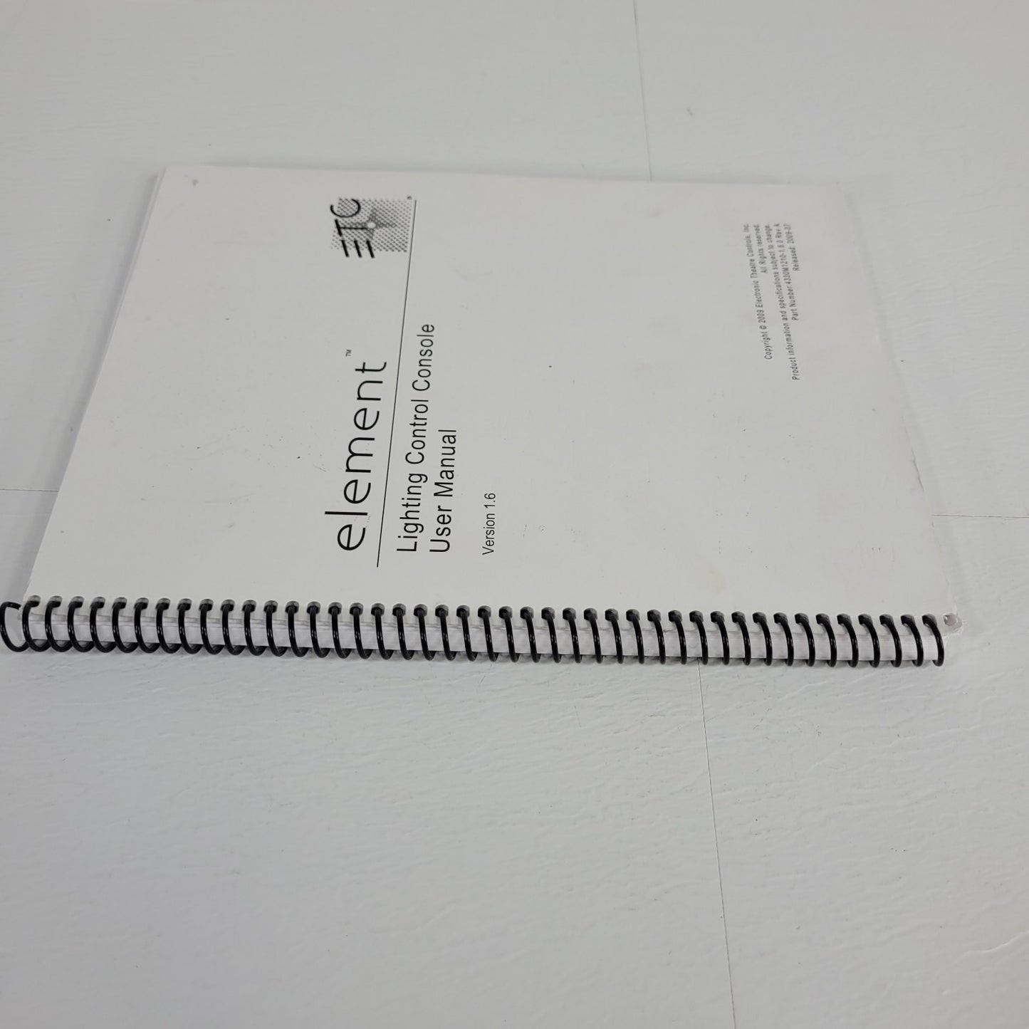 ETC Element Light Board User Manual Version 1.6 and Eos Family Supplement Packet