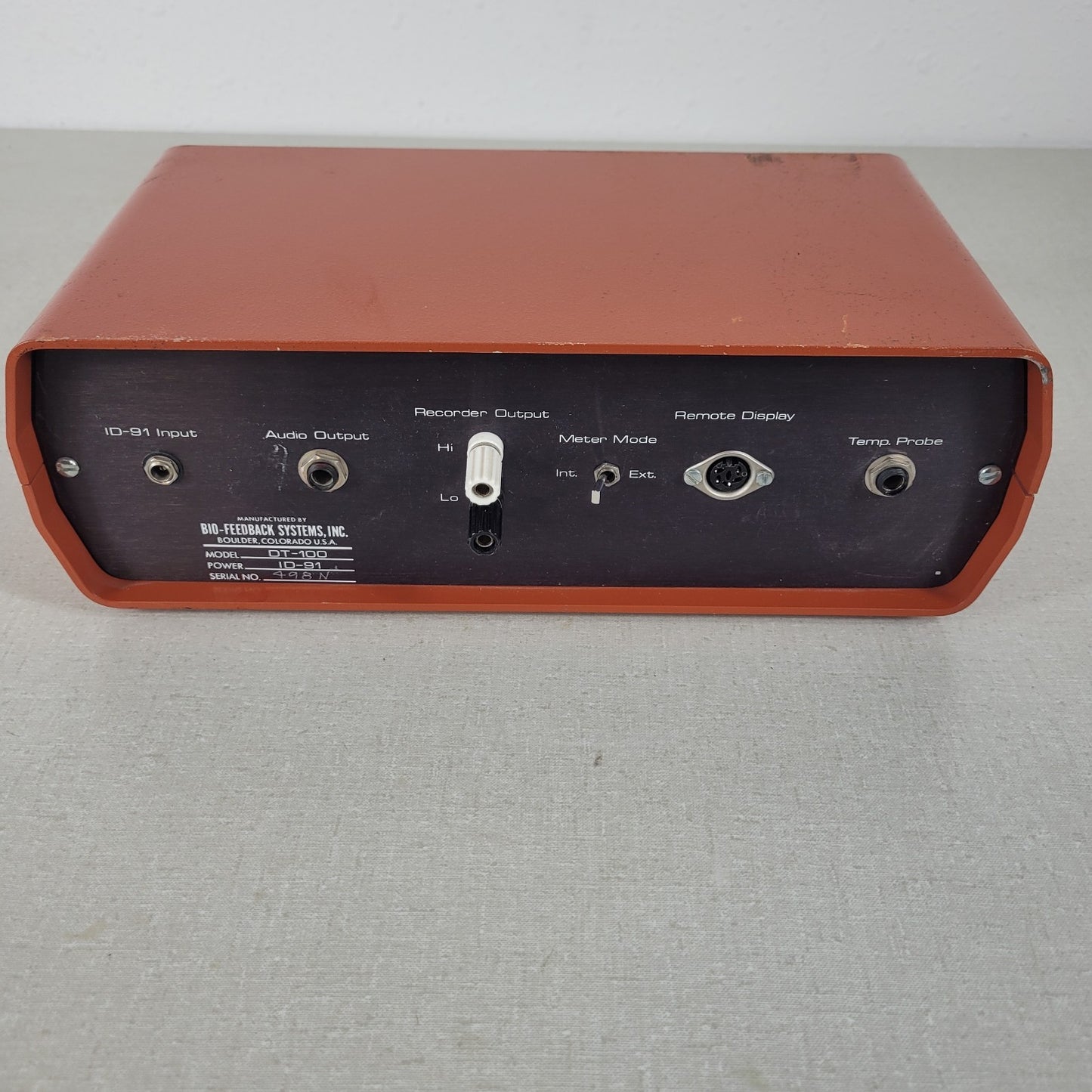 Thermal Feedback System DT-100 Bio-Feedback Systems made in Boulder CO