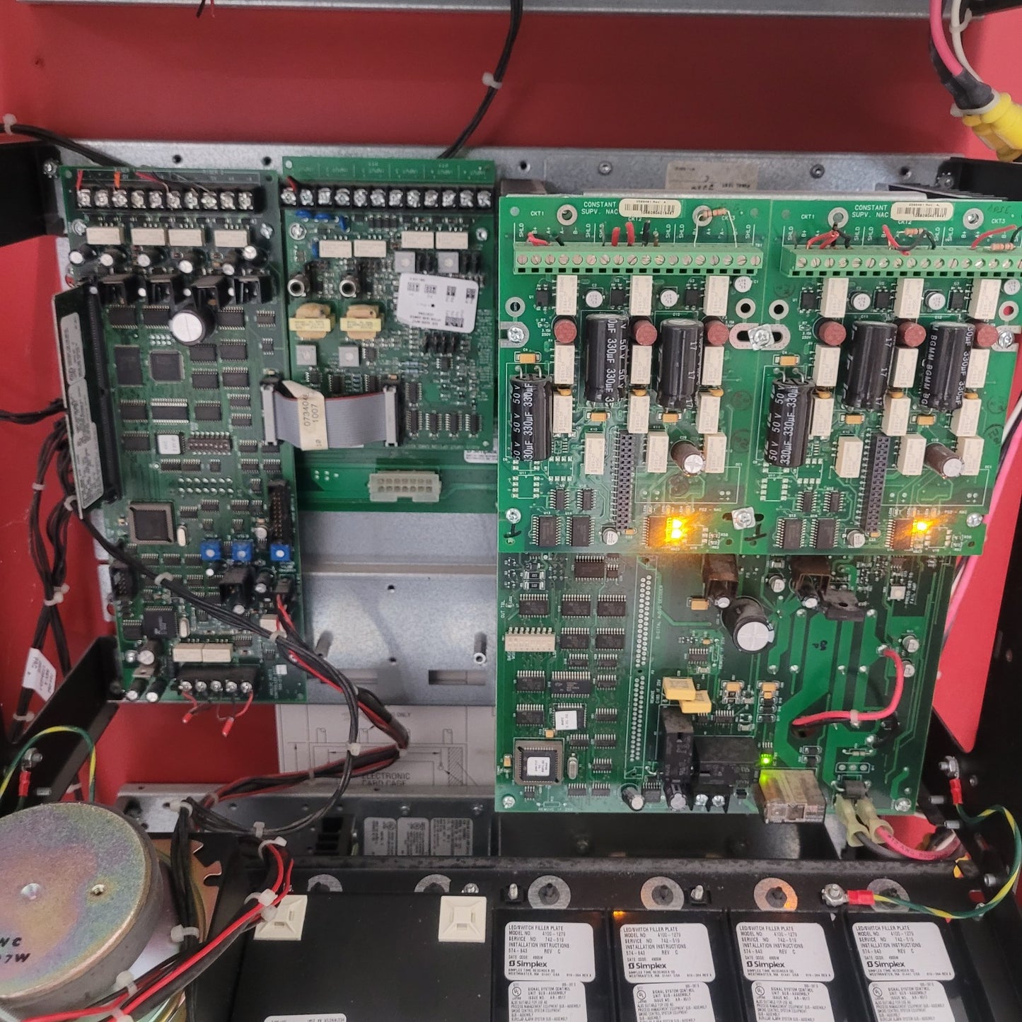 Simplex 4100 TrueAlarm Fire Alarm Control Panel Cabinet Assembly TESTED
