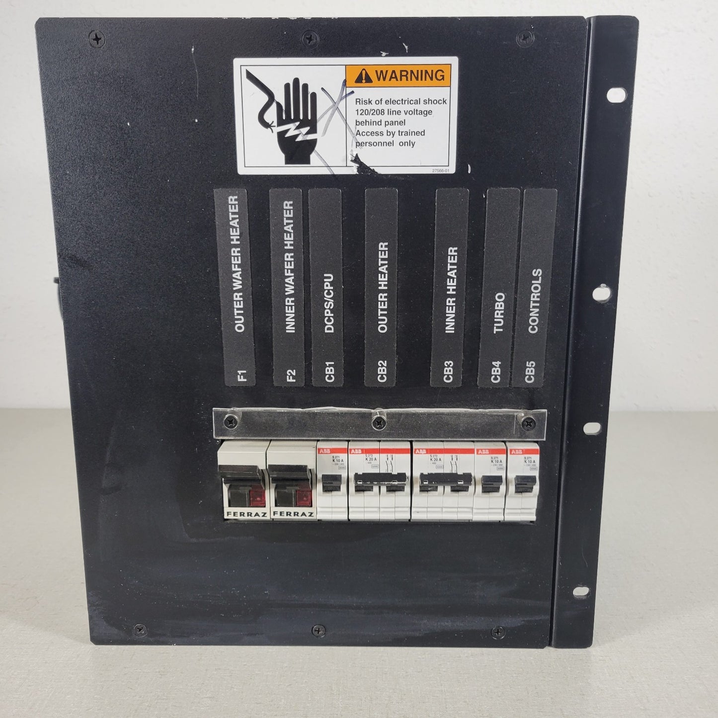 Turbo Pump Wafer Heater Control Circuit 10A 50A Isolation Breaker Panel