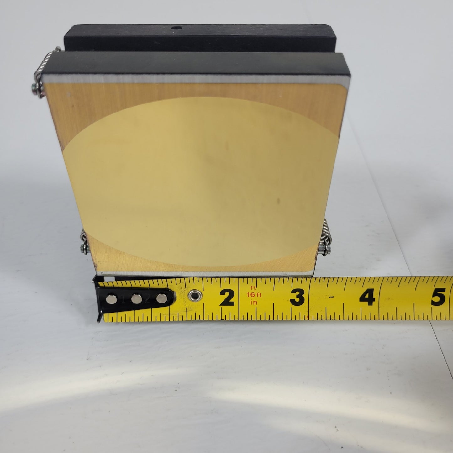 Bio-Rad FTS-40 Spectrometer Elliptical 3" by 3" Gold Mirror Mount Holes 1 3/4"