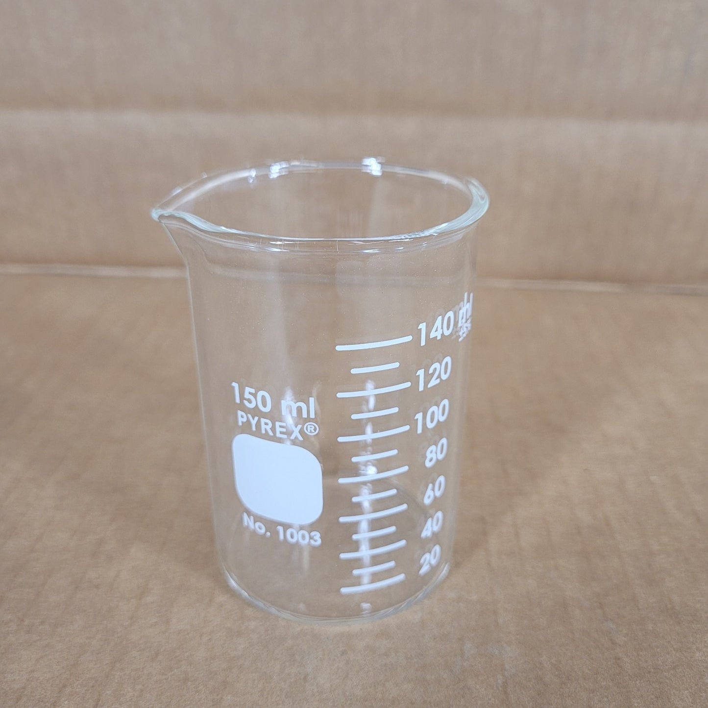 Corning Pyrex 150mL 1003-150 Griffin Beaker Glass Form Durable Heavy Duty 11pk