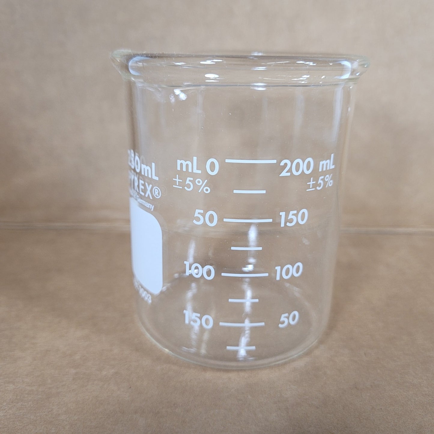 Corning Pyrex 250mL 1003-250 Griffin Beaker Glass Form Durable Heavy Duty 11pk