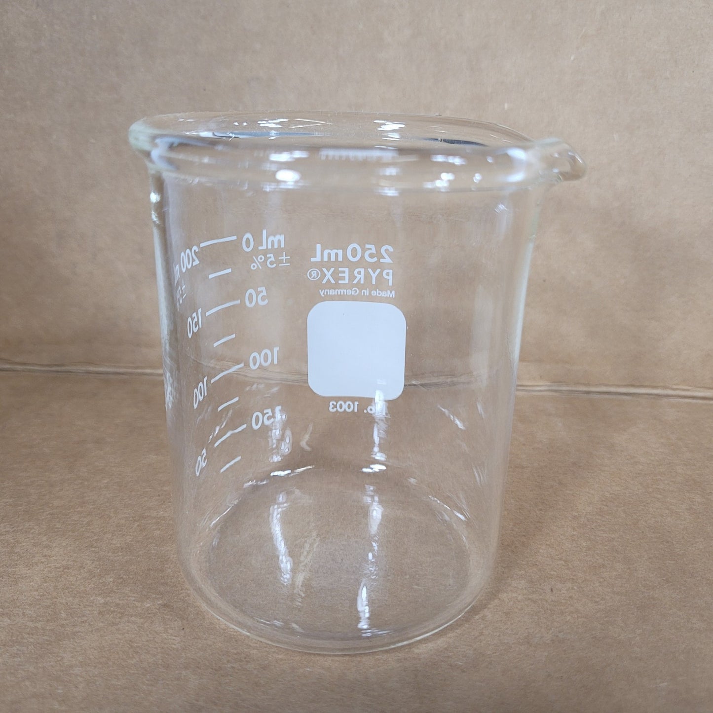 Corning Pyrex 250mL 1003-250 Griffin Beaker Glass Form Durable Heavy Duty 11pk