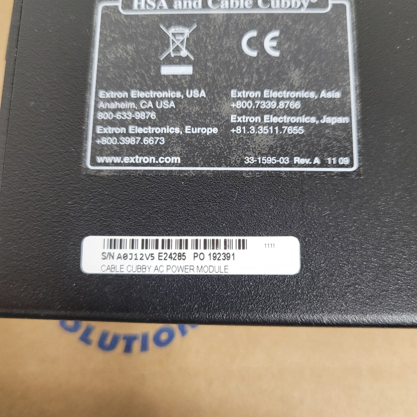Extron Electronics 70-261-01 Cable Cubby AC Power Module