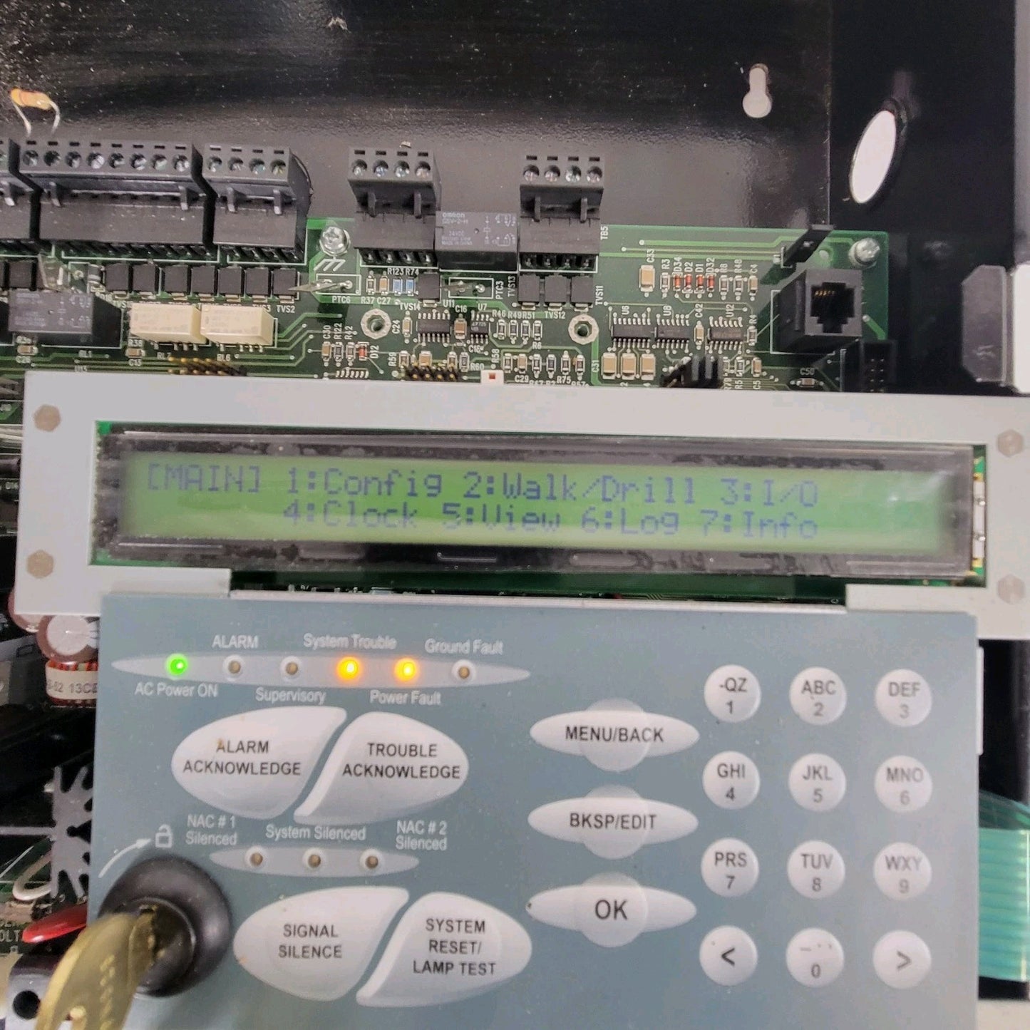 FCI Gamewell 7100 L3012B Fire Alarm Control Panel Box BF-9511 SLC Multiprocessor