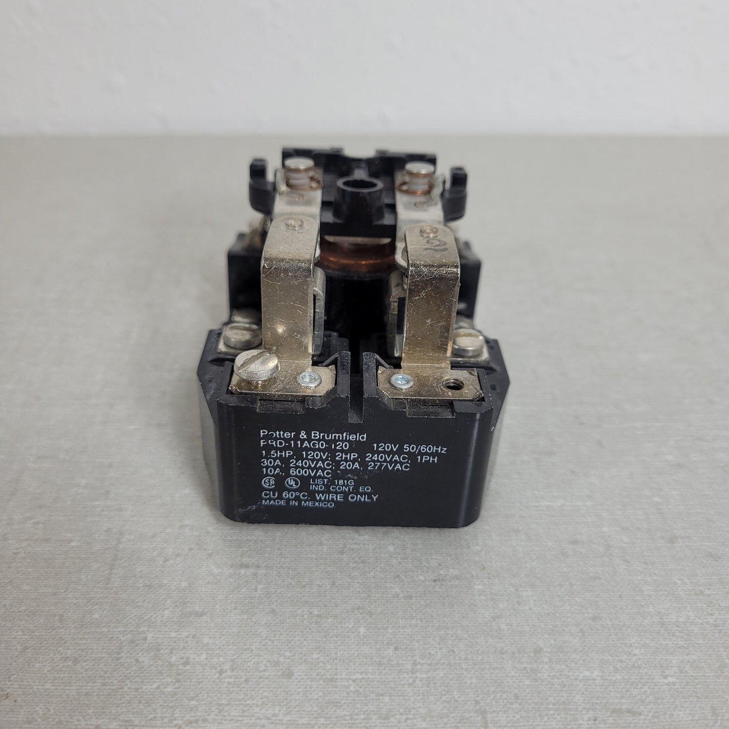 Potter & Brumfield PRD-11AG0-120 1.5HP DPDT Contactor Relay Coil 120V 30A