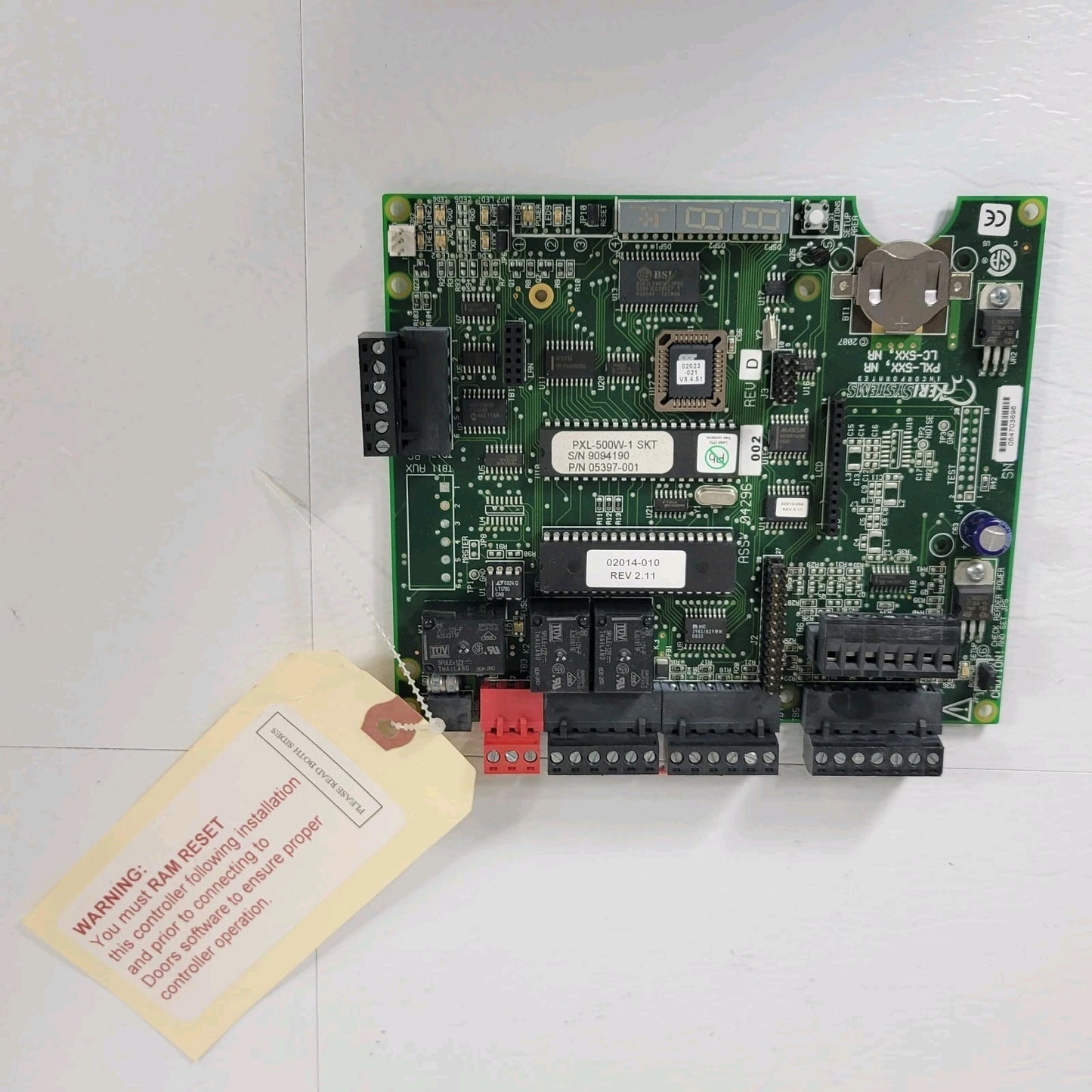Keri Systems PXL-5XX NR LC-5XX NR Single Door Alarm Circuit Board 04296-002 D