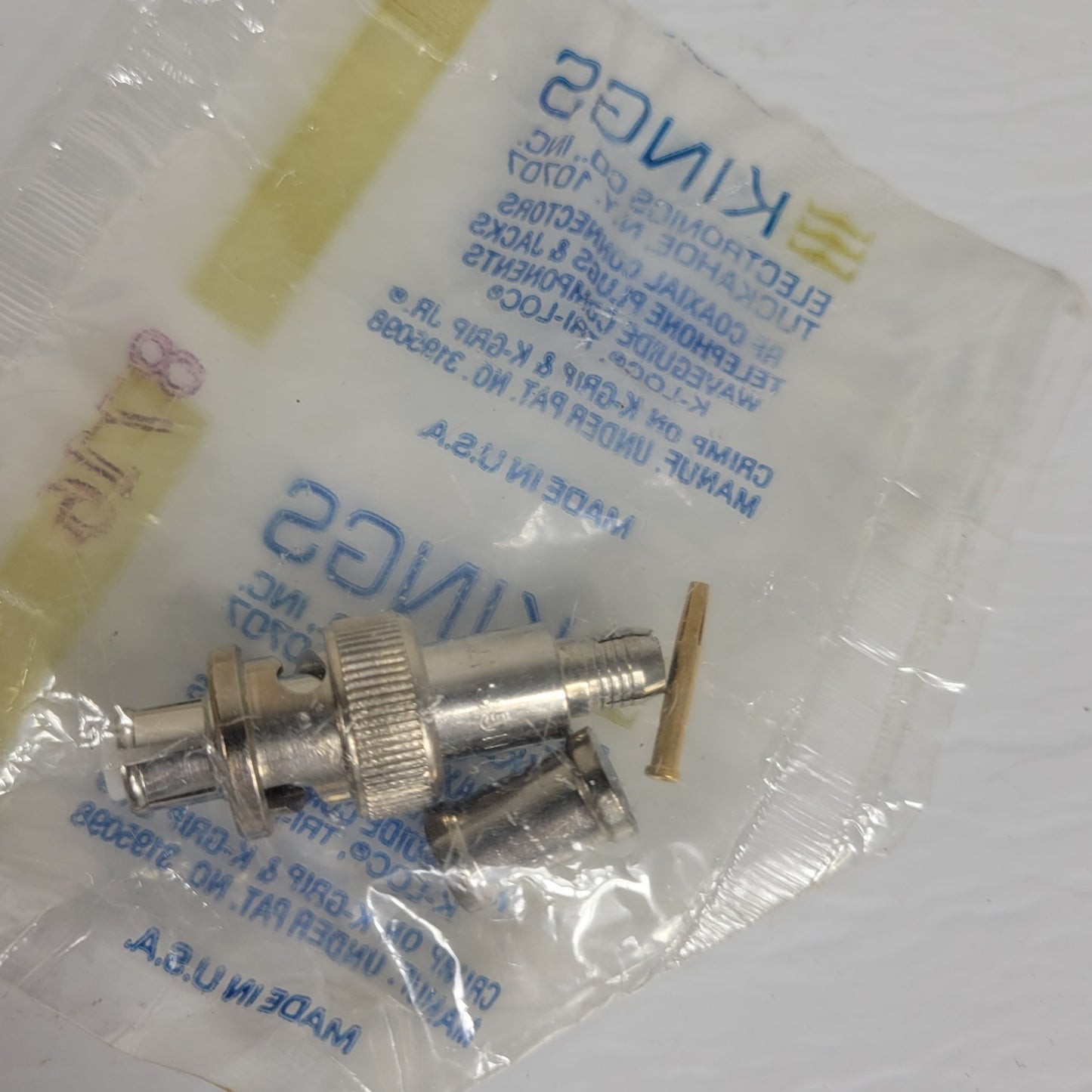 Kings Electronics 1705-1 RF Coaxial SHV Plug Straight Male 300 MHz