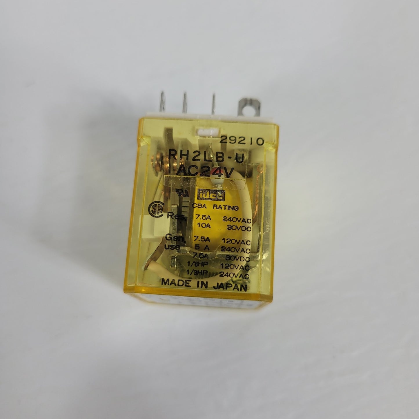 IDEC Corporation RH2LB-U Electronic Relay Switch 7.5A 120VAC 30VDC