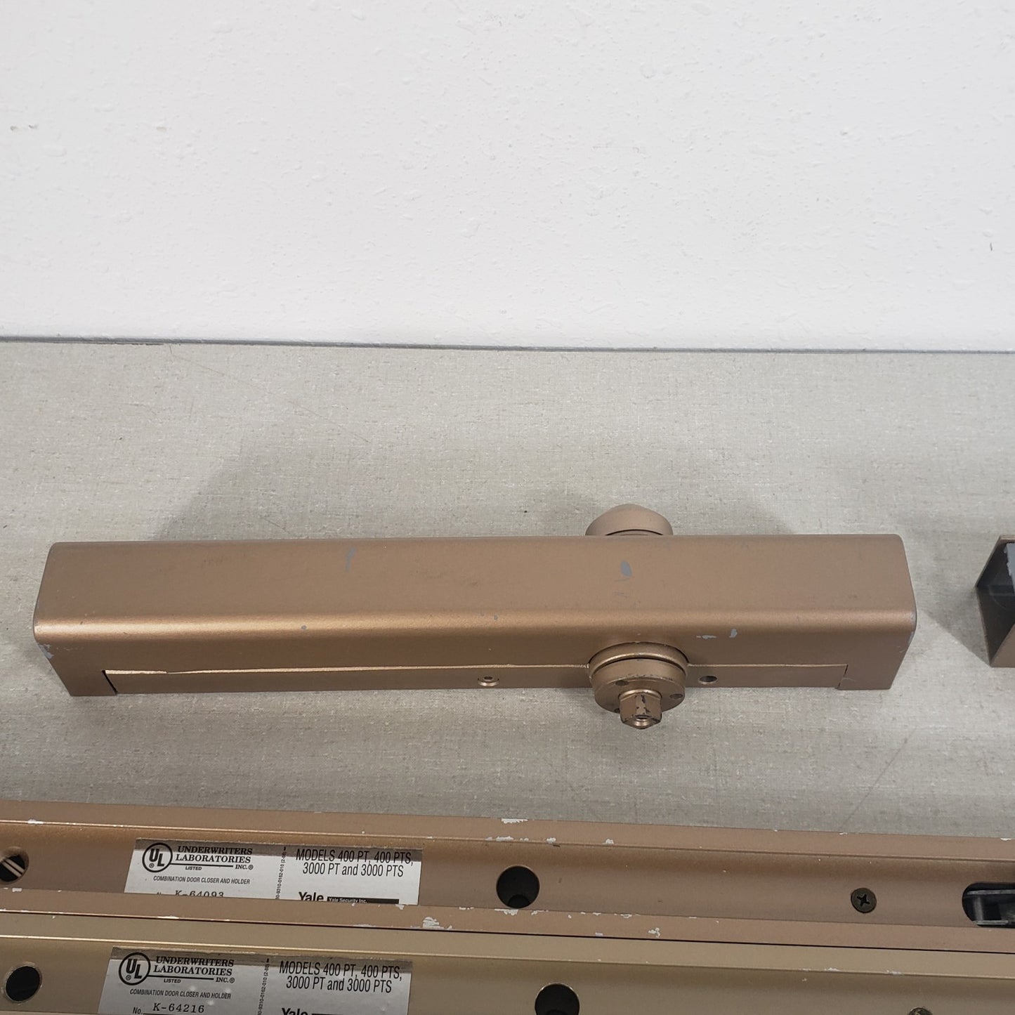 Yale Door Rail Closer Parts Bronze Finish Not Complete Set 400PT 400PTS 3000PT