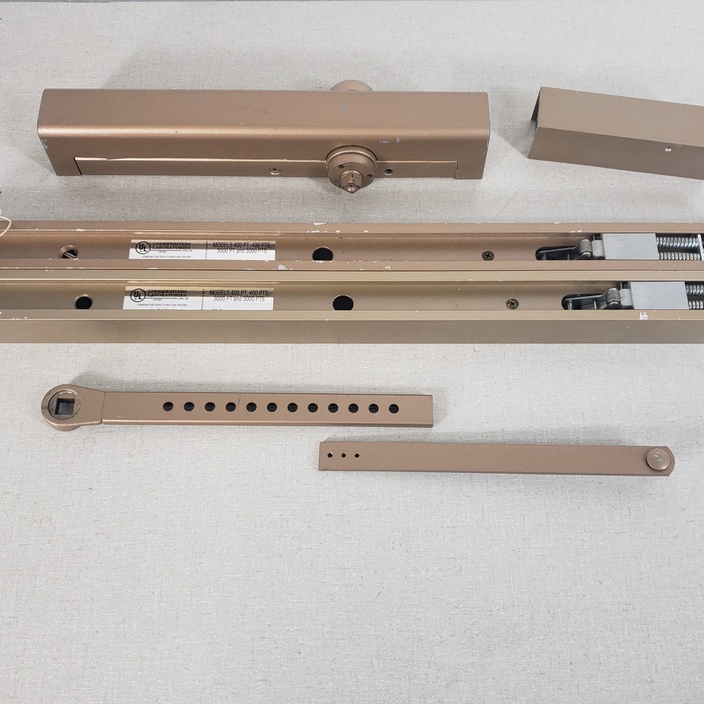Yale Door Rail Closer Parts Bronze Finish Not Complete Set 400PT 400PTS 3000PT