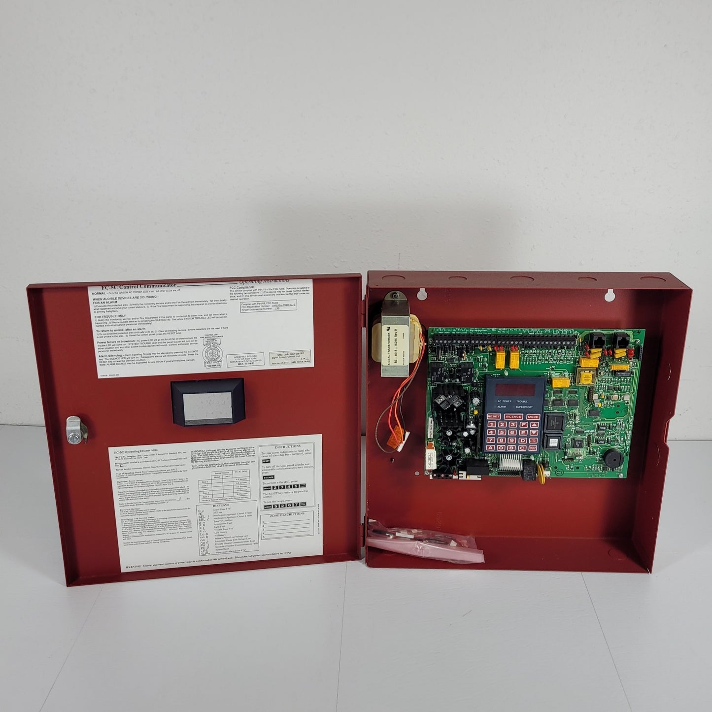 FCI FC-5C Fire Control Communicator Box FACP 5024UD-PCC Rev. W- KEY BROKEN