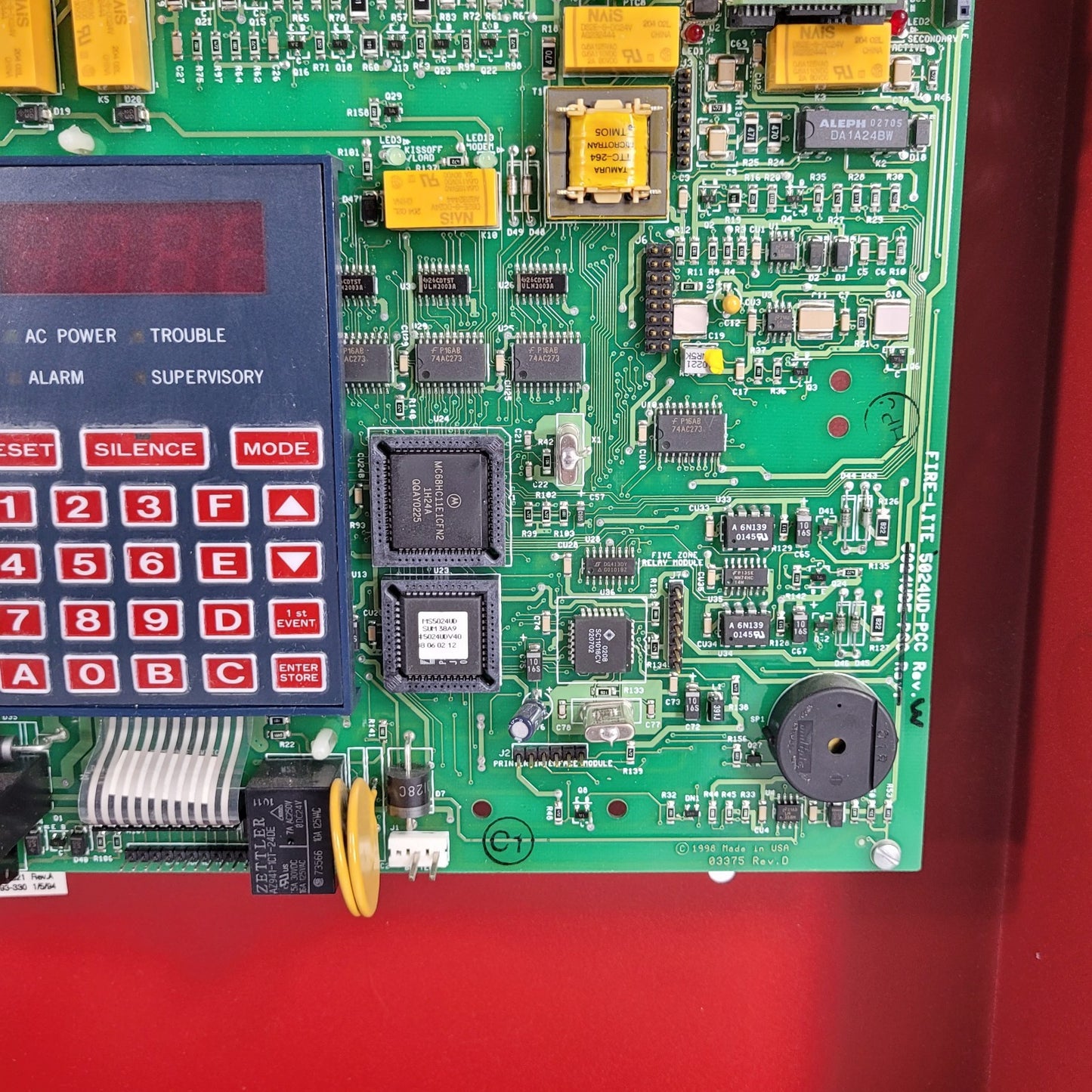 FCI FC-5C Fire Control Communicator Box FACP 5024UD-PCC Rev. W- KEY BROKEN