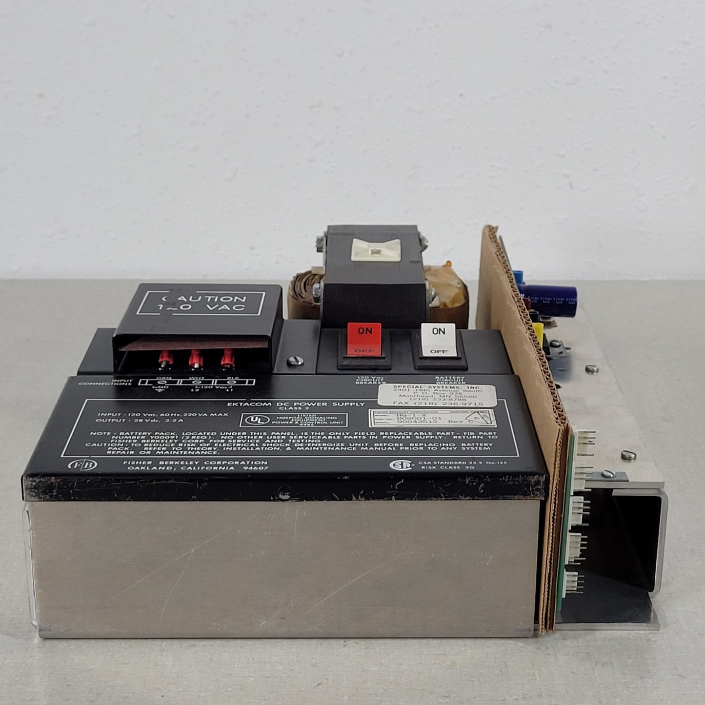 Ektacom HQ-1-X Nurse Call DC Power Supply Class 2 B09001-01 Output 27Vdc 3.2A