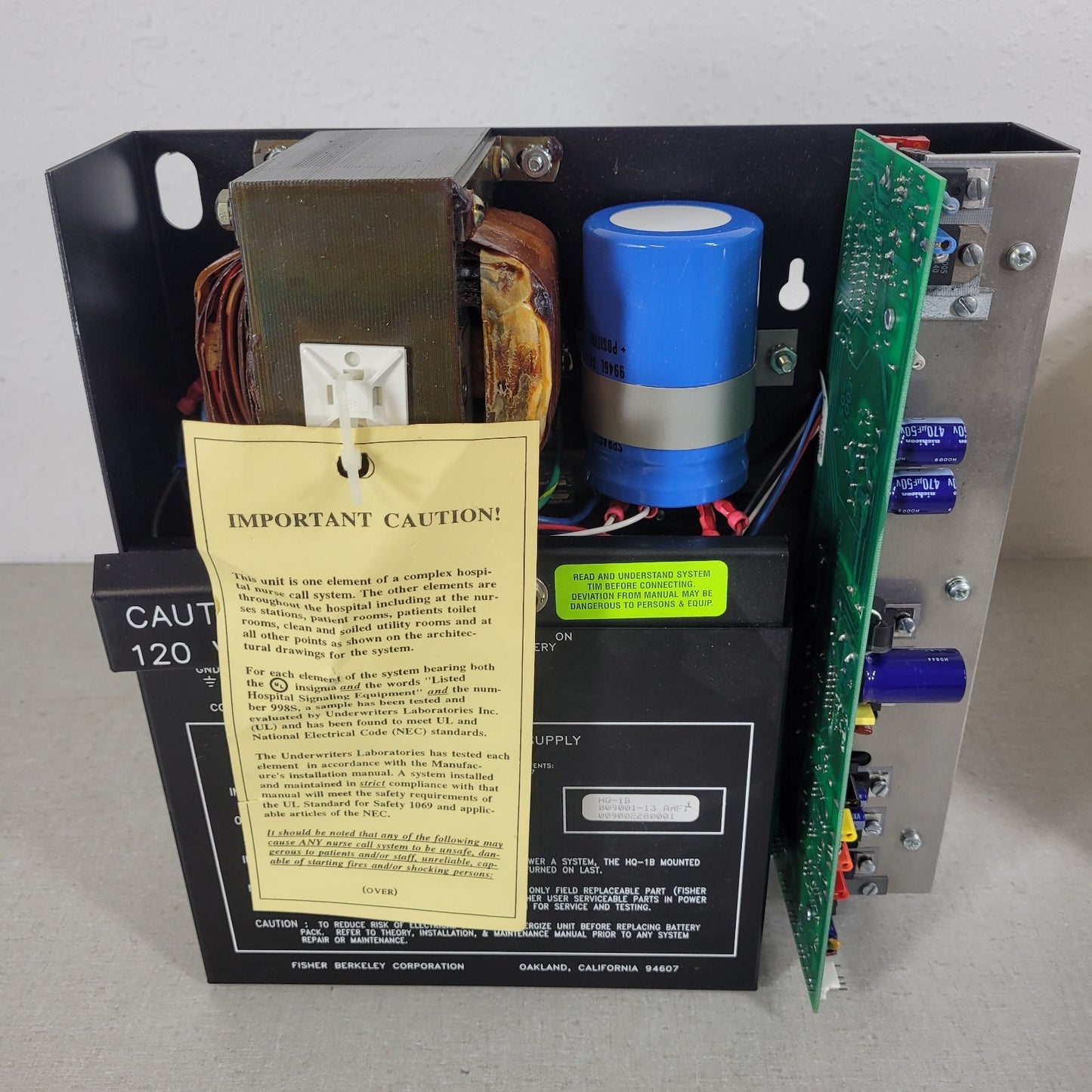 Ektacom HQ-1B Nurse Call DC Power Supply Class 2 B09001-13 ARFI 28VDC 15VDC 5VDC