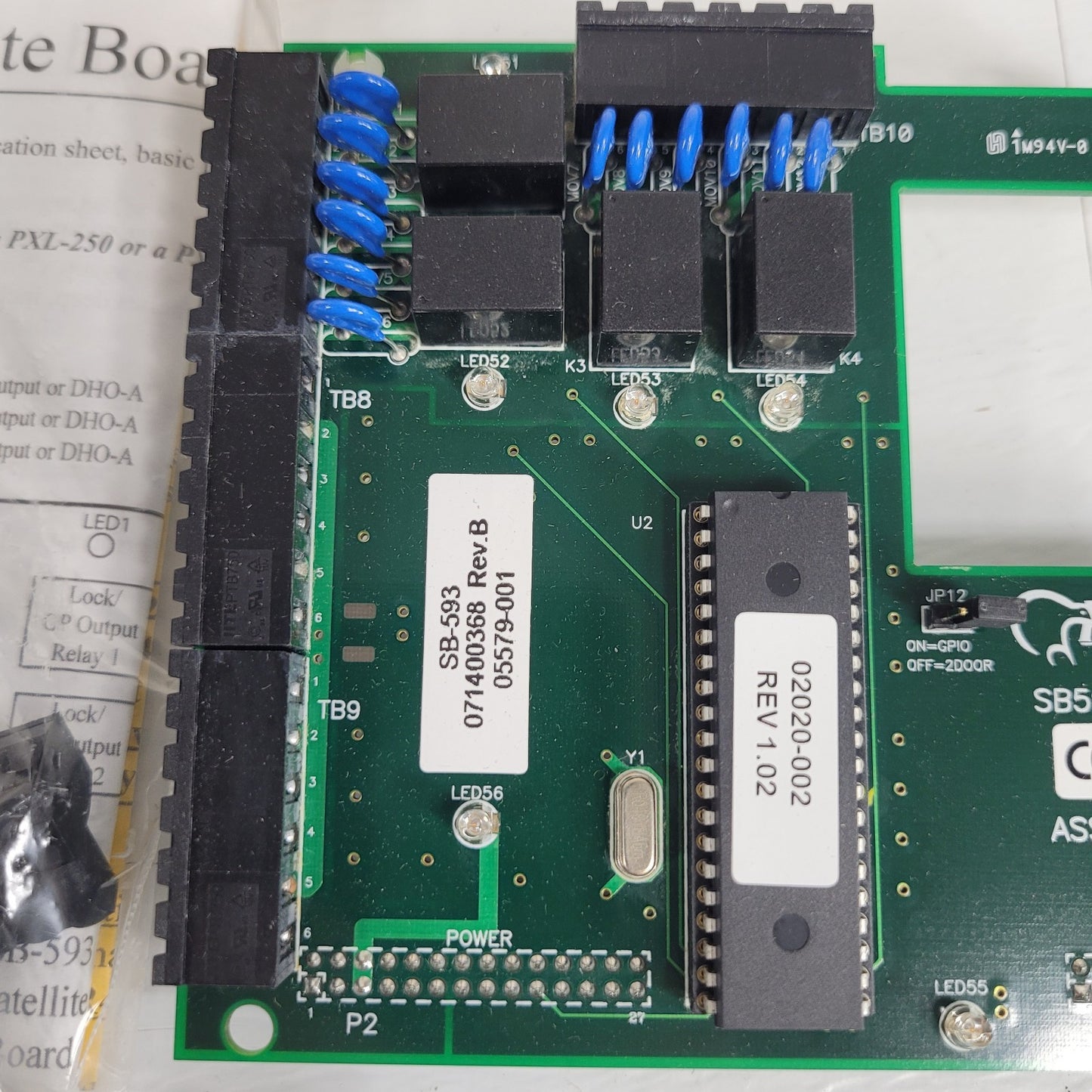 Keri Systems SB-593-1 Satellite Board  05379-001 Assy 04379-001