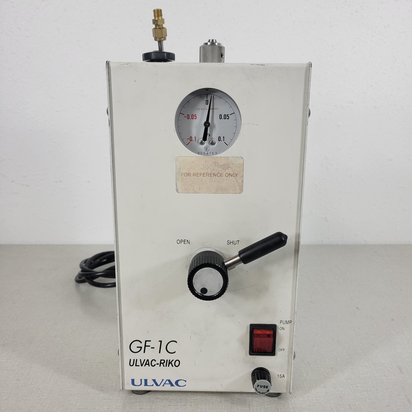 Ulvac-Riko GF-1C Pump High Vacuum ISO KF/NW25 Inlet Outlet Swagelok Valve