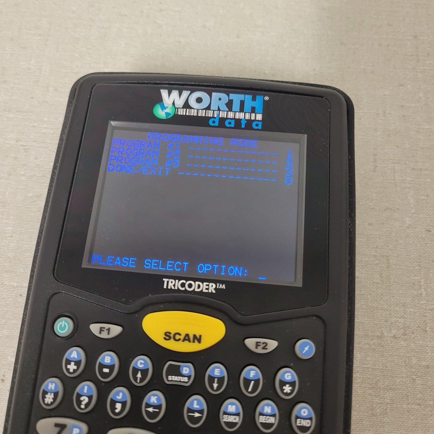 Worth LT5001 TriCoder Portable Data Collection Barcode Scanner Reader Inventory
