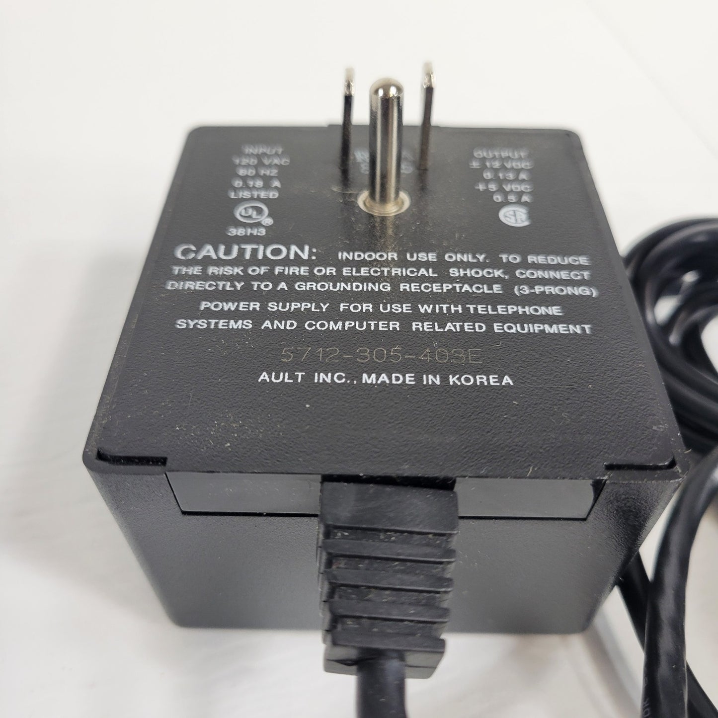 Power Supply For Telephone Sytems And Computer 12VDC 0.13A 5712-305-403E Telecor