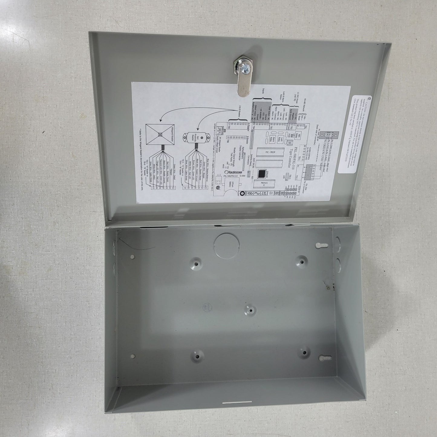 NO PCB METAL BOX ONLY Keri Systems PXL-500W White Door Access Control Lockbox