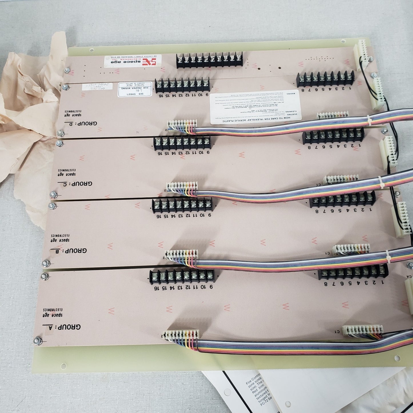 FCI ANN-BL-00 A-64 Backlit Tabular Annunciator 8x8 Grid RZA-A64 FACP Space Age