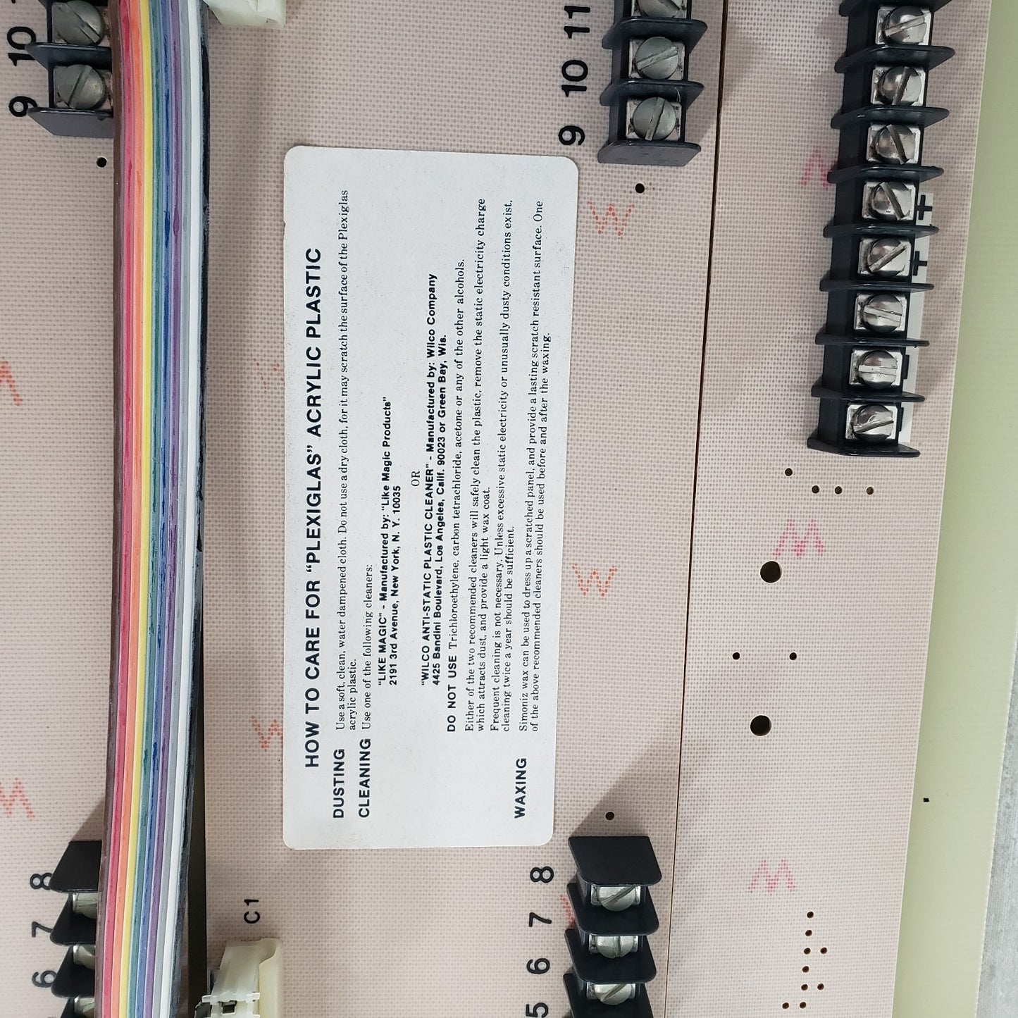 FCI ANN-BL-00 A-64 Backlit Tabular Annunciator 8x8 Grid RZA-A64 FACP Space Age