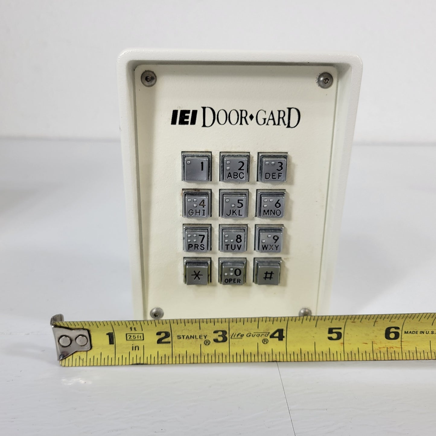 IEI Door-Gard Linear Security Keypad Outdoor Weather Heavy Duty Rugged White