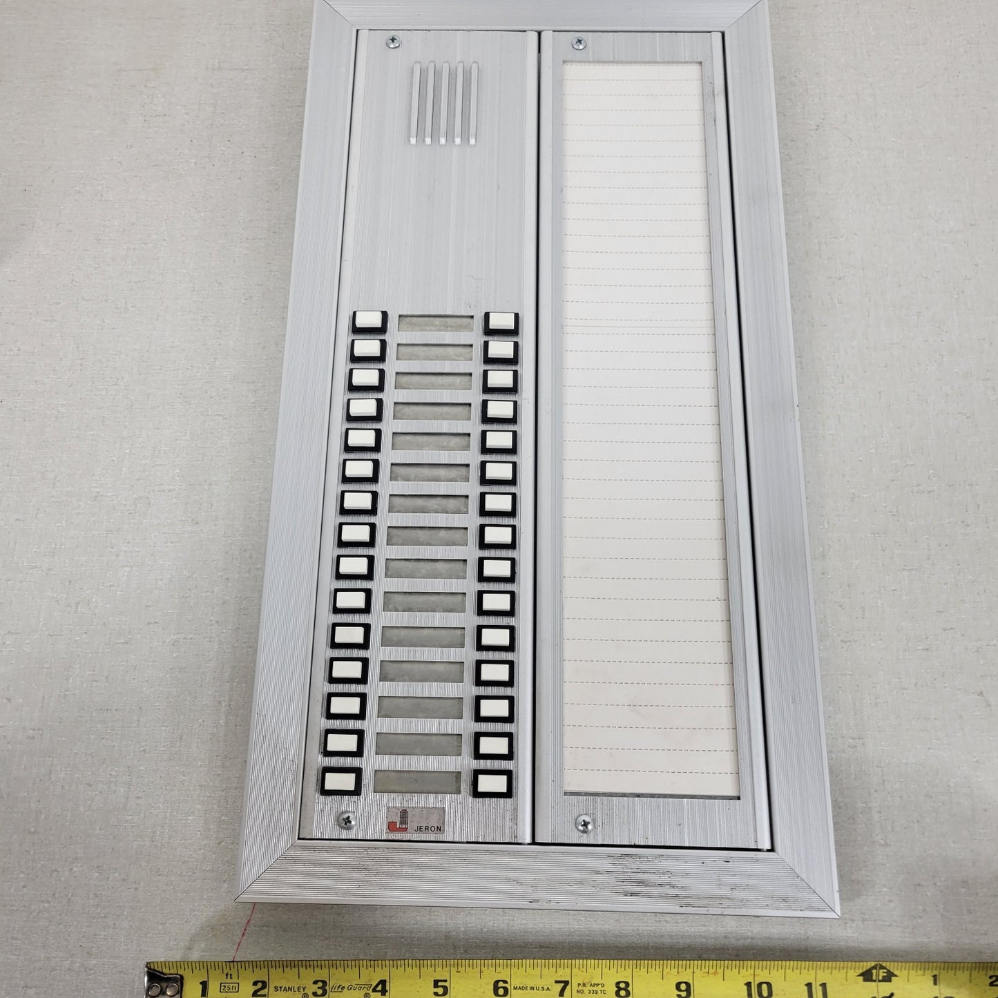 Jeron Institutional InOut Access Panel Door Entry Call Panel Buzz Buzzer 30-Slot