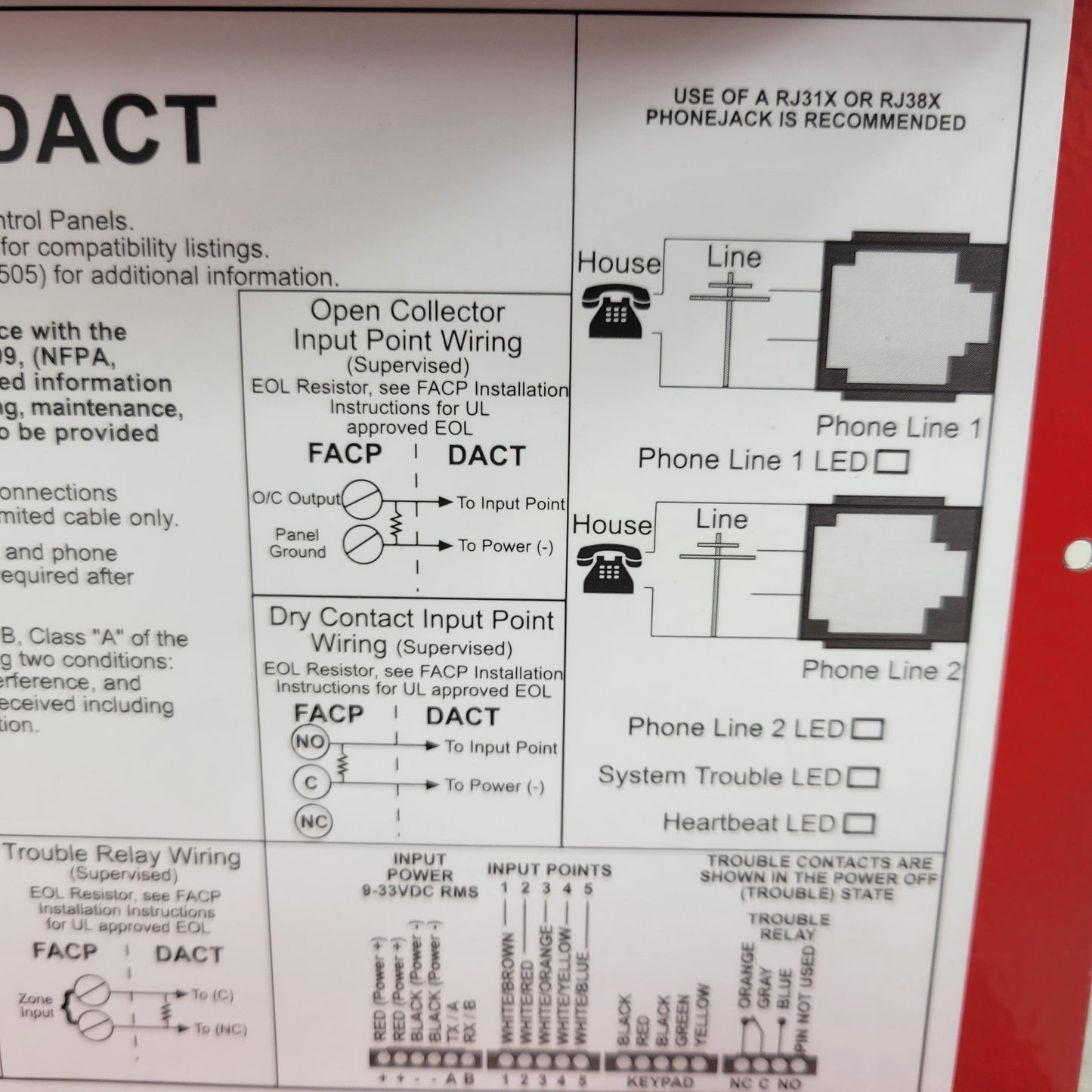 EMPTY BOX Bosch DACT Communicator Housing Fire Alarm Relay Monitoring System
