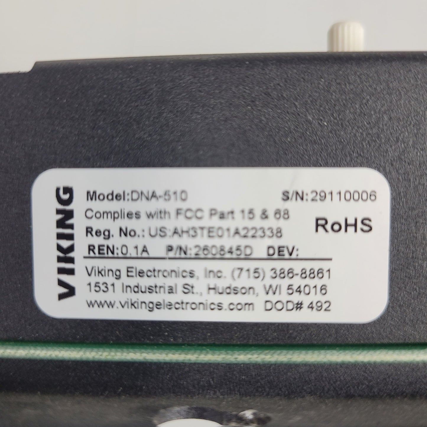 Viking Electronics DNA-510 Digital Mass Notification Announcer 13.8V AC