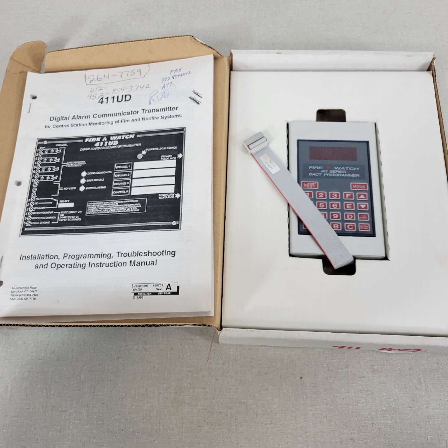Fire-Lite PRO-411 UD DACT Handheld Programmer Fire Alarm With Documentation
