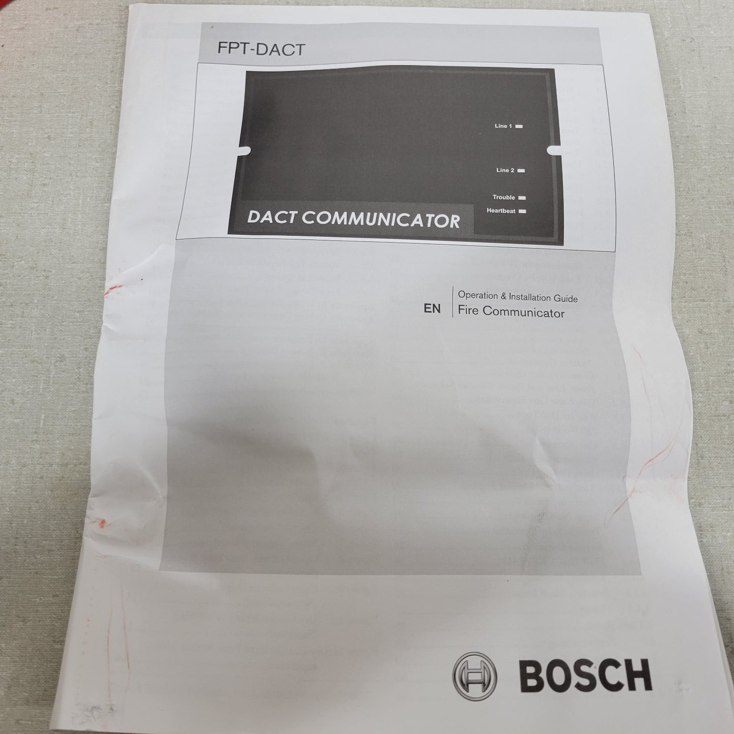 Bosch FPT-DACT Communicator Box Dialer HOUSING With All Cables Fire Alarm Red