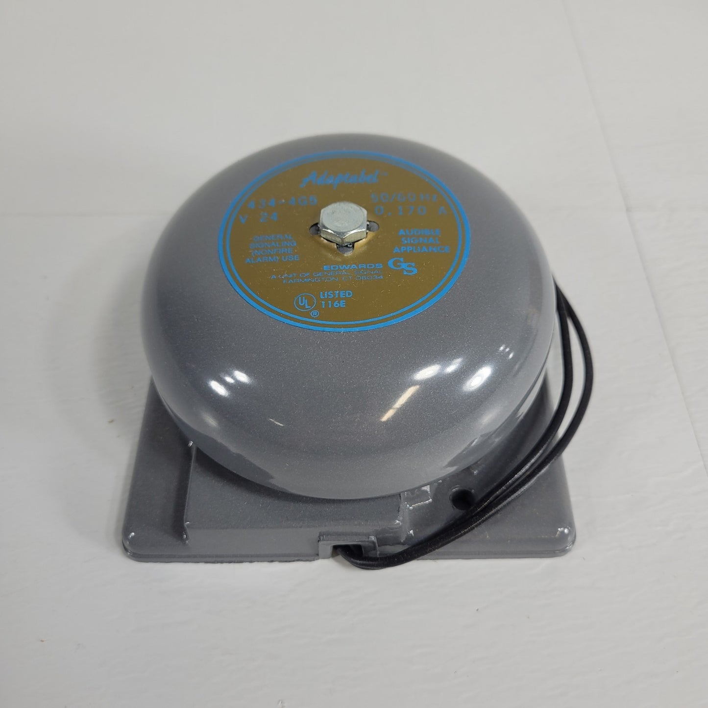 Edwards 434-4G5 Adaptabel Alarm Bell 24 VAC 50/60Hz Audible Signal Appliance