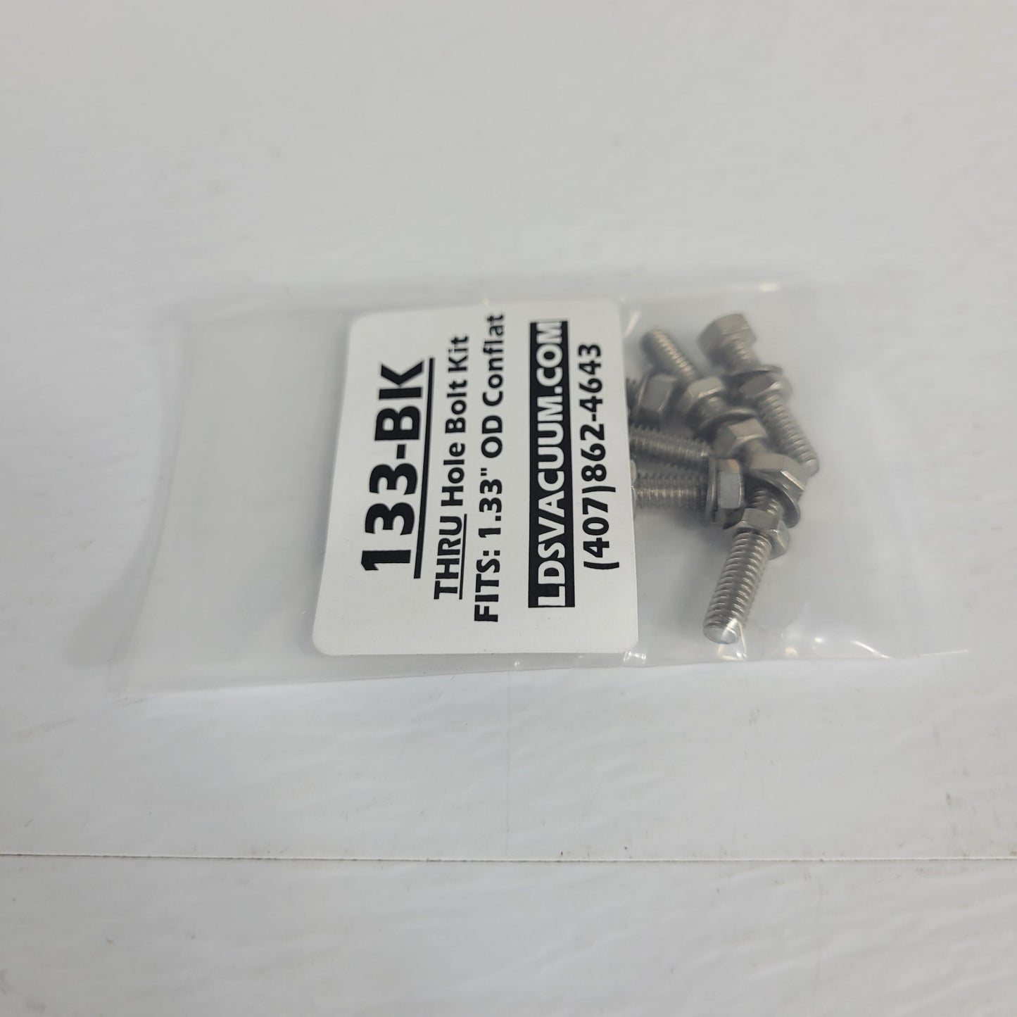 *Lot of 2* LDS Vacuum 133-BK Thru Hole Bolt Kit Fits 1.33" OD Conflat Flange UHV