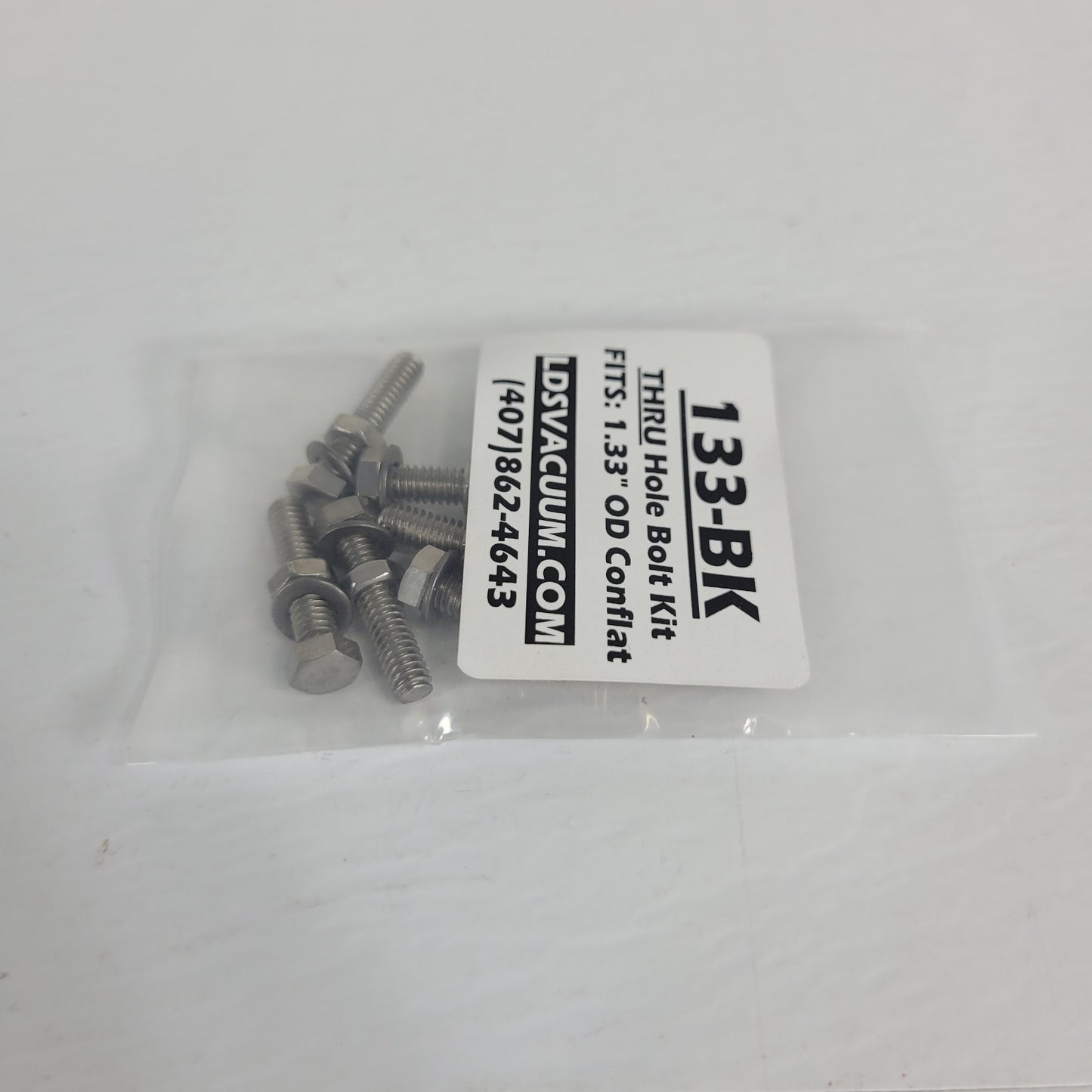 *Lot of 2* LDS Vacuum 133-BK Thru Hole Bolt Kit Fits 1.33" OD Conflat Flange UHV