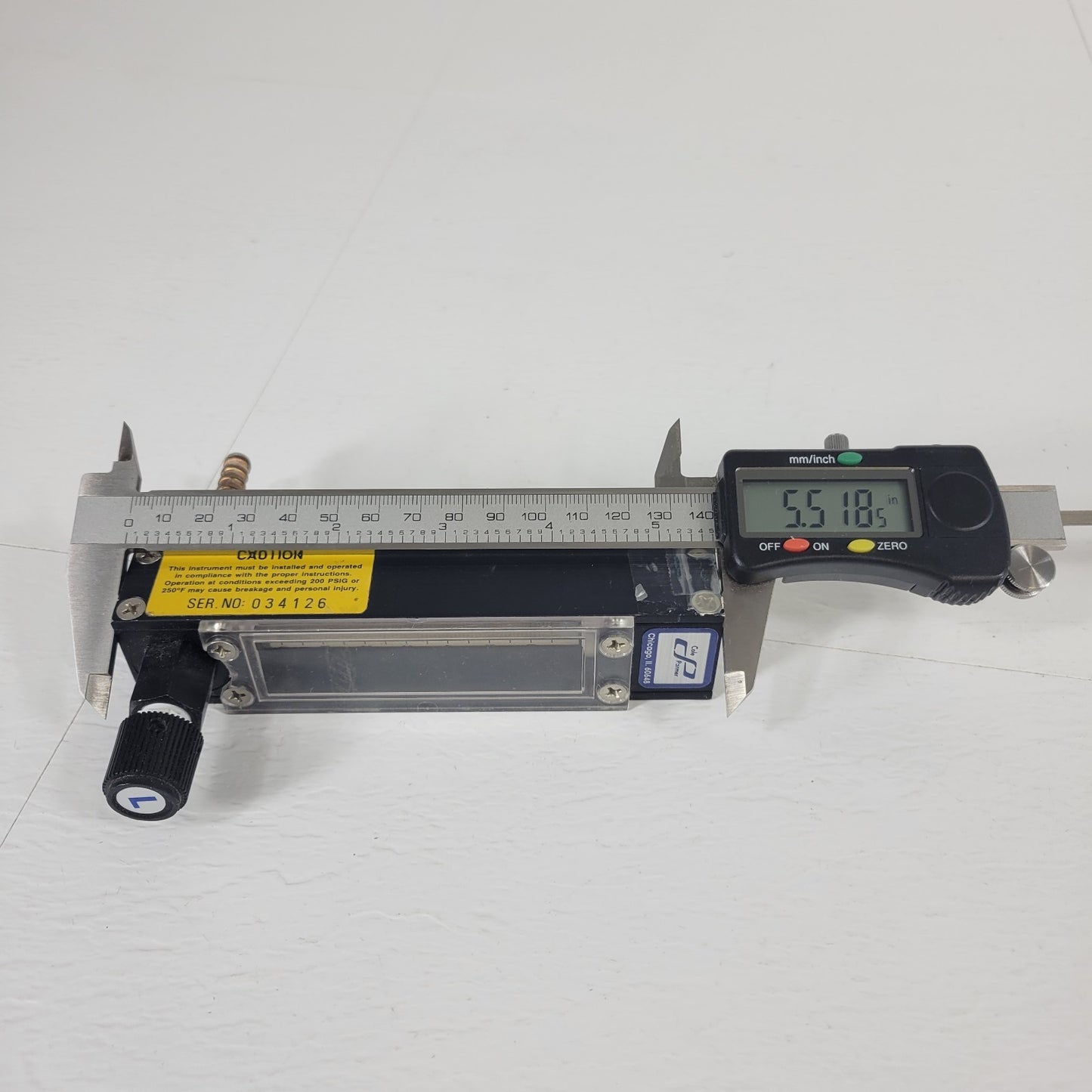 Cole Parmer Flowmeter Flow Regulator N022-13 0-65 mm 3/8" NPT Outlets