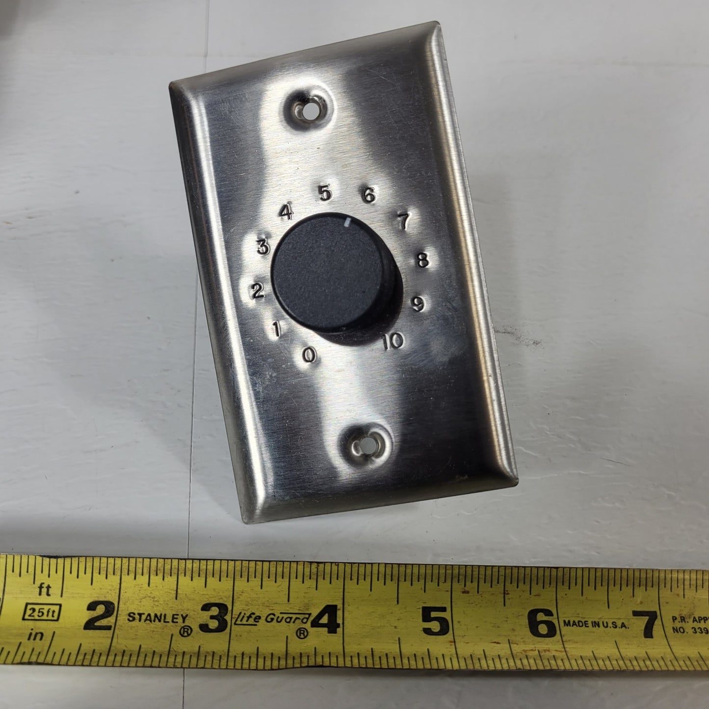 Lowell 10836 25W Mono Speaker Volume Control 1-Gang Standard Wall Plate SS